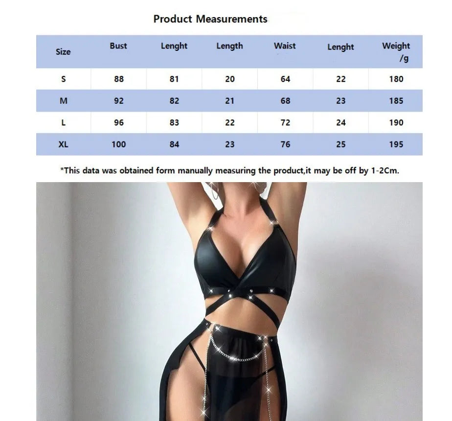 Women'S Sleepwear Sexy Patchwork Mesh Perspective Lingerie Set for Women