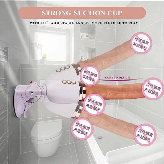 OEM Remote Control Vibration Large Size Heated Adult Sex Toy Automatic Telescopic Dildo Vibrator