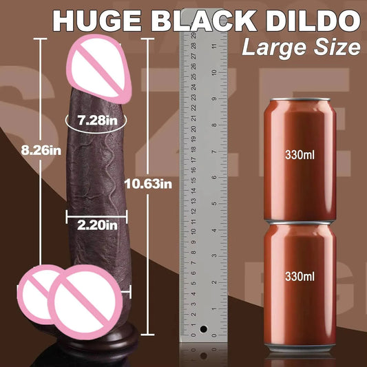 Real Big Black Penis Long Dildo Thick Man Dick Adult Women Sexy Sex Toy Soft Penis Spot Stimulation Artificial Penis Dildos Dick