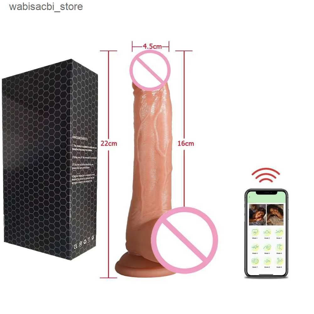 2026 New Realistic Dildo Vibrator Telesic Female APP Remotely Controlled Heating Big Massager Masturbator Adult Adult Toys Women Q250513 Free Shipping