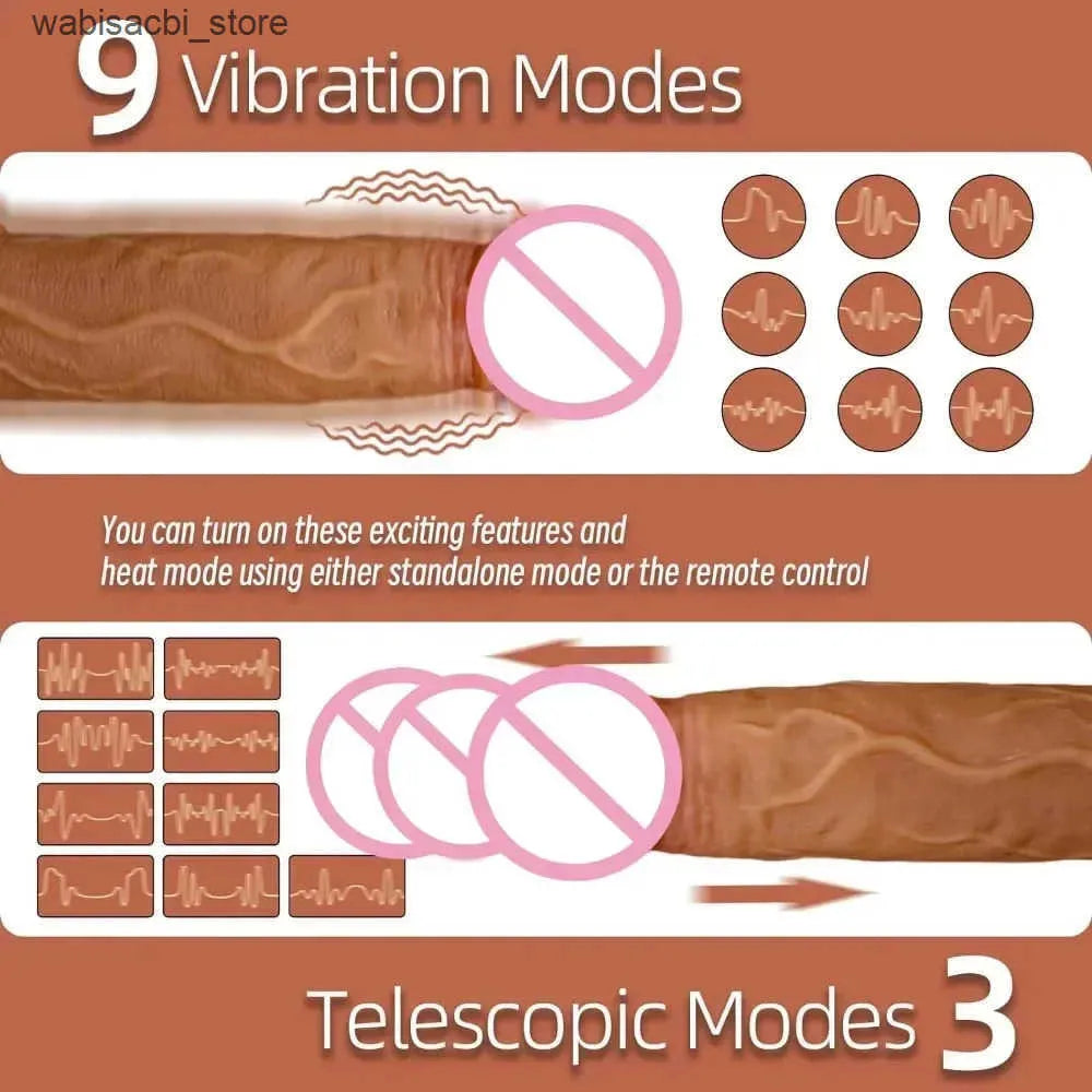 2026 New Realistic Dildo Vibrator Telesic Female APP Remotely Controlled Heating Big Massager Masturbator Adult Adult Toys Women Q250513 Free Shipping