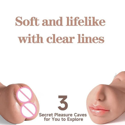 Sex Toys 3 in 1 Sex Toys Masturbation for Men Deep Throat Artificial Real Pussy Oral Male Masturbatorblowjob Realistic Rubber Vagina 18 W251020