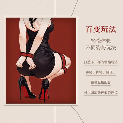 SM Props Sex Self Binding Tools Binding Supplies Couple Shared Bed Adult Female Fun Help Love Leg Divider Sex Toys Self Bondage