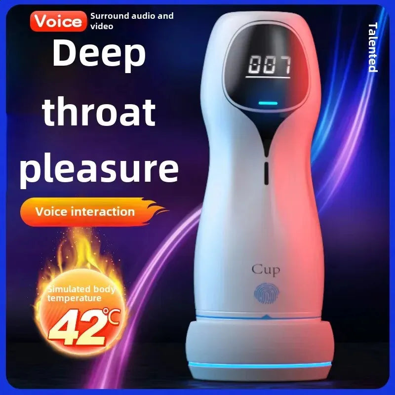 2026 New Automatic Male Masturbator Cup Silicone Vibrator Adult Endurance Exercise Vibration Blowjob Men Penis Trainer Sex Toys 241118 Free Shipping