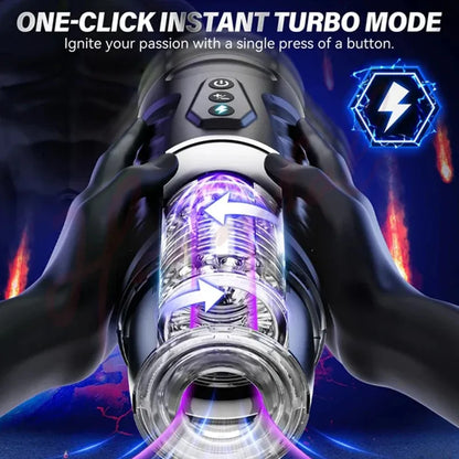 Masturbators Hannibal Automatic Male Masturbator 7 Thrusting Rotating Modes Mastubator Cup Electric Pocket Pussy Sex Toy for Men