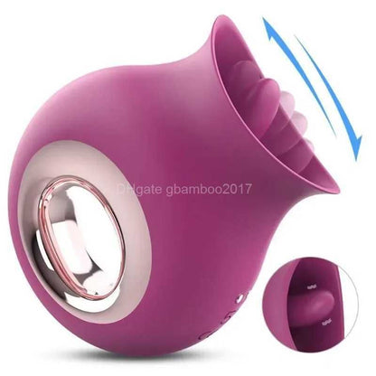 Female Vibrator G-Spot Dildo Clitoral Nipple Stimulator Oral Tongue Pussy Vagina Sex Toy Women Suitable for 18+