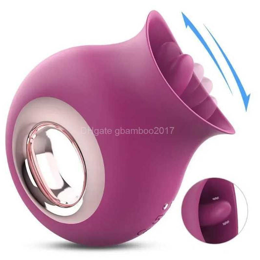 Female Vibrator G-Spot Dildo Clitoral Nipple Stimulator Oral Tongue Pussy Vagina Sex Toy Women Suitable for 18+