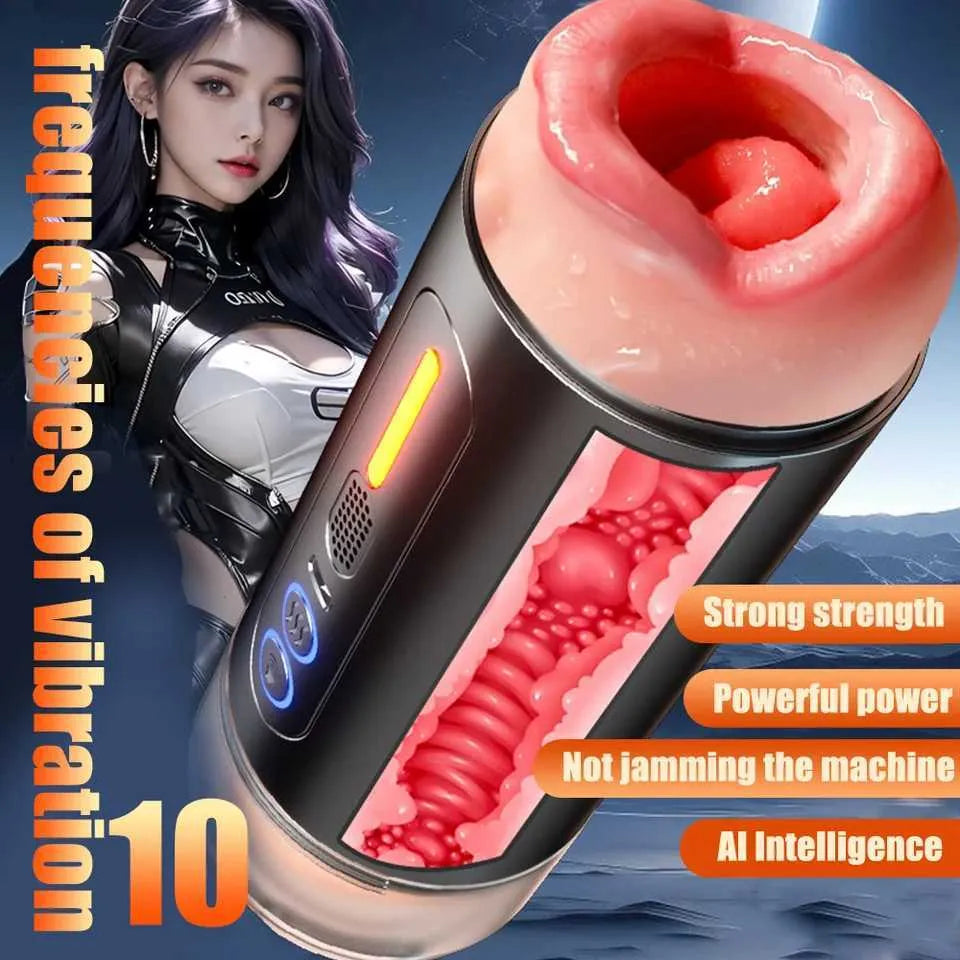 Automatic Male Masturbator Cup Adult Erotic Toys Pocket Pussy Intelligent Voice Blowjob Vaginal Penetration Sex Toys for Men