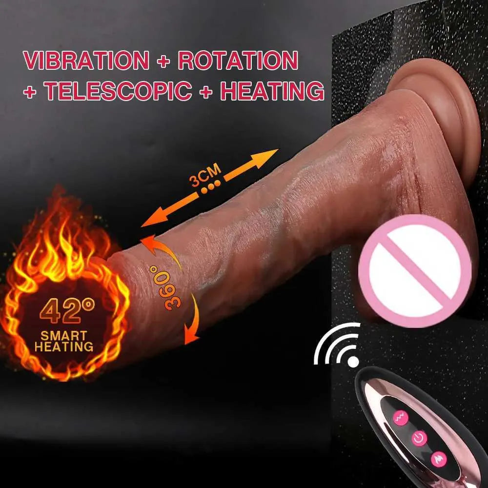 Sex Machine Automatic Adult Toys Vagina Realistic Double Dildo True Penis Female Remote Control Vibrator Masturbation Toy Squirt