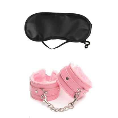2Pcs PU Leather Sex Handcuffs with Eye Mask Sex Toys for Couples Adult Games Slave Bondage Restraints Erotic Accessories