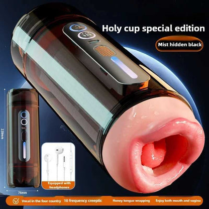Male Masturbator Toys Automatic Sucking Masturbation Cup for Men Deep Throat Oral Vagina Suction Blowjob Vibrating Sex Machine