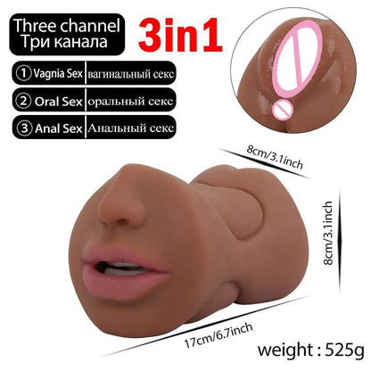 Men Masturbator Real Vagina Pocket Pussy Artificial Vagina Male Masturbation Cup Adult Sex Toys Realistic Vaginal Anal Sexy Toy