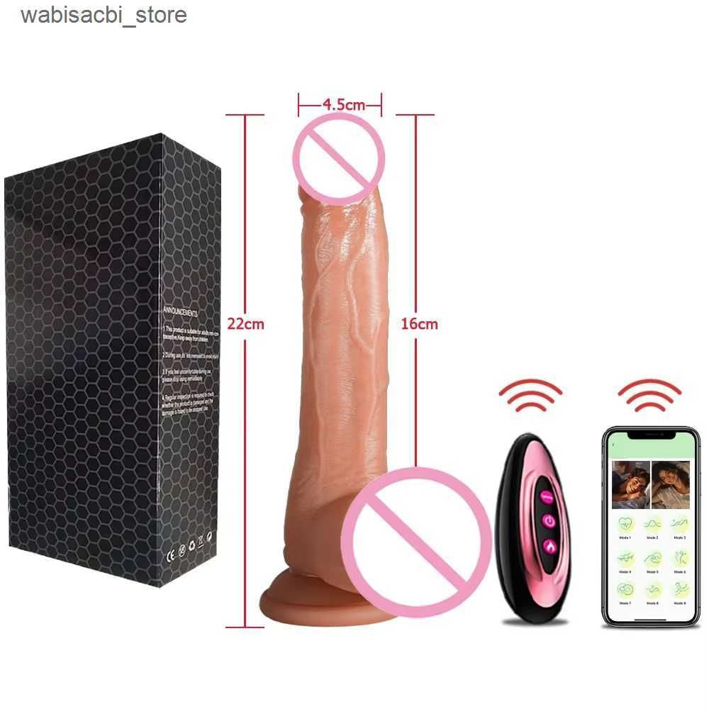 2026 New Realistic Dildo Vibrator Telesic Female APP Remotely Controlled Heating Big Massager Masturbator Adult Adult Toys Women Q250513 Free Shipping