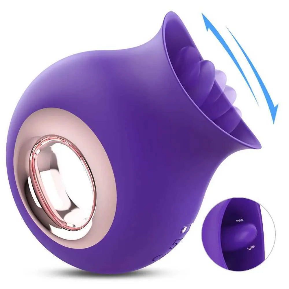 Female Vibrator G-Spot Dildo Clitoral Nipple Stimulator Oral Tongue Pussy Vagina Sex Toy Women Suitable for 18+