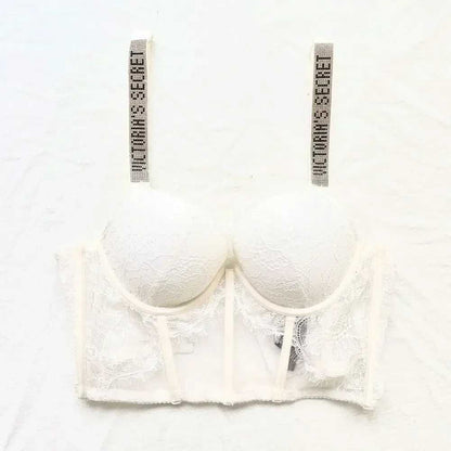 Designer Victoriasecret Lingerie Sets Lace Bra and Panty Set Sexy Rhinestone Push up Short Comfortable Women S Underwear C0E