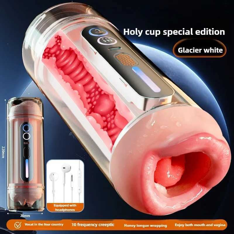 Male Masturbator Toys Automatic Sucking Masturbation Cup for Men Deep Throat Oral Vagina Suction Blowjob Vibrating Sex Machine