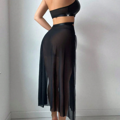 Women'S Sleepwear Sexy Patchwork Mesh Perspective Lingerie Set for Women