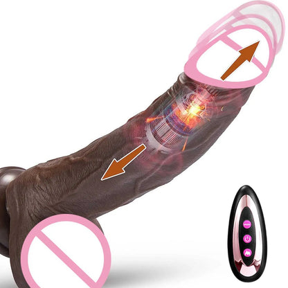 Vagina Anal Plug Strapon Vibrators Realistic Penis Heating Wireless Remote Control Masturbation Automatic Vibrator Skin Feeling