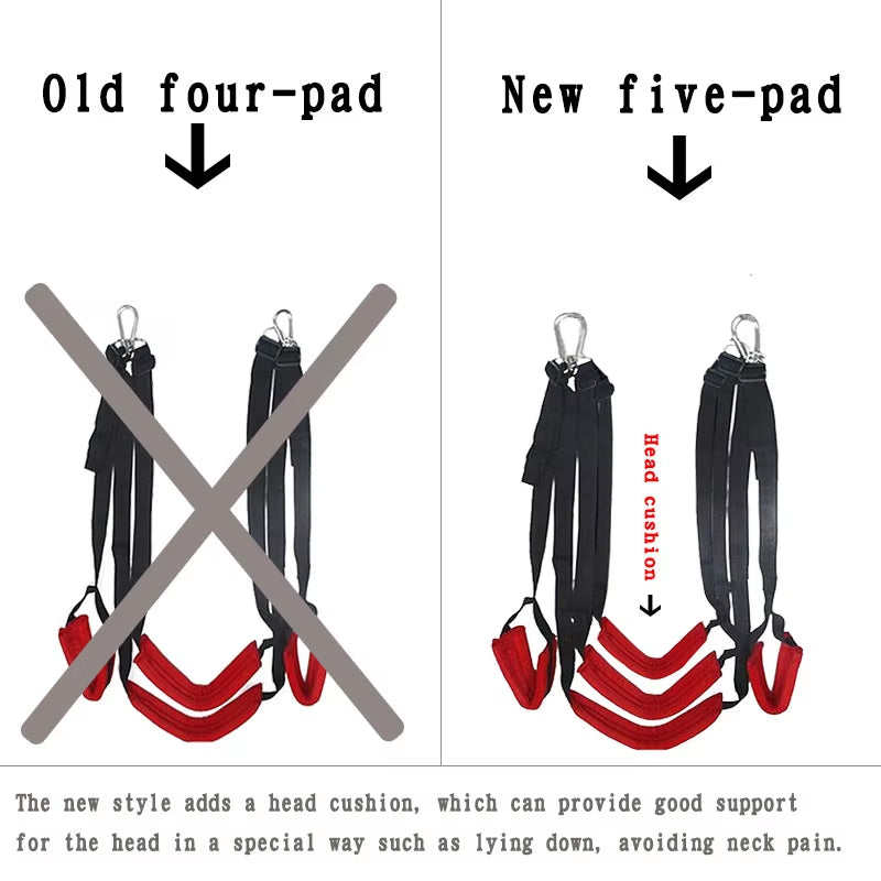 Soft Material Sex Swing Sex Furniture Fetish Bandage Love Adult Game Chairs Hanging Door Swing Sex Erotic Toys for Couples