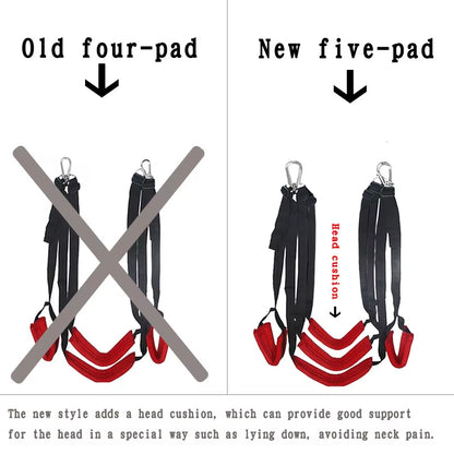 Soft Material Sex Swing Sex Furniture Fetish Bandage Love Adult Game Chairs Hanging Door Swing Sex Erotic Toys for Couples