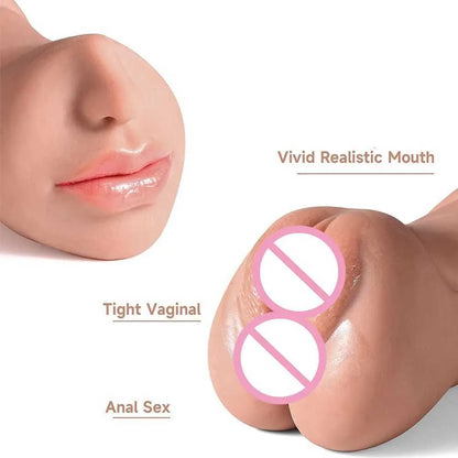 Sex Toys 3 in 1 Sex Toys Masturbation for Men Deep Throat Artificial Real Pussy Oral Male Masturbatorblowjob Realistic Rubber Vagina 18 W251020