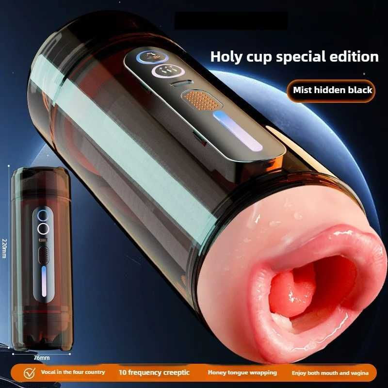 Male Masturbator Toys Automatic Sucking Masturbation Cup for Men Deep Throat Oral Vagina Suction Blowjob Vibrating Sex Machine