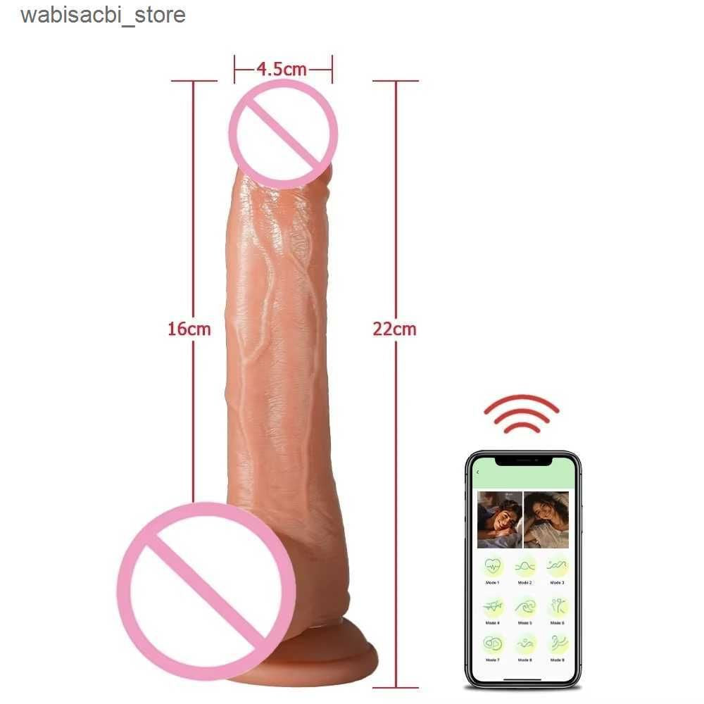 2026 New Realistic Dildo Vibrator Telesic Female APP Remotely Controlled Heating Big Massager Masturbator Adult Adult Toys Women Q250513 Free Shipping
