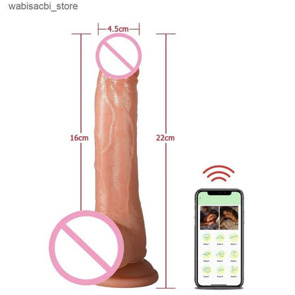 2026 New Realistic Dildo Vibrator Telesic Female APP Remotely Controlled Heating Big Massager Masturbator Adult Adult Toys Women Q250513 Free Shipping