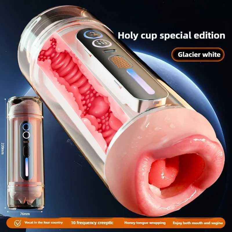 Male Masturbator Toys Automatic Sucking Masturbation Cup for Men Deep Throat Oral Vagina Suction Blowjob Vibrating Sex Machine