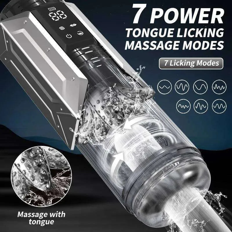 Sugarspicesupp-- Automatic Male Masturbator Pump Sucking Vibrating Thrusting Rotating 100% Waterproof Blowjob Adult Sex Toy Stroker for Men 666 666