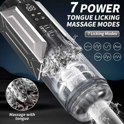 Sugarspicesupp-- Automatic Male Masturbator Pump Sucking Vibrating Thrusting Rotating 100% Waterproof Blowjob Adult Sex Toy Stroker for Men 666 666