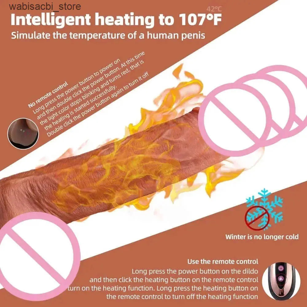 2026 New Realistic Dildo Vibrator Telesic Female APP Remotely Controlled Heating Big Massager Masturbator Adult Adult Toys Women Q250513 Free Shipping