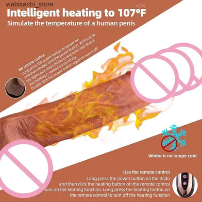 2026 New Realistic Dildo Vibrator Telesic Female APP Remotely Controlled Heating Big Massager Masturbator Adult Adult Toys Women Q250513 Free Shipping