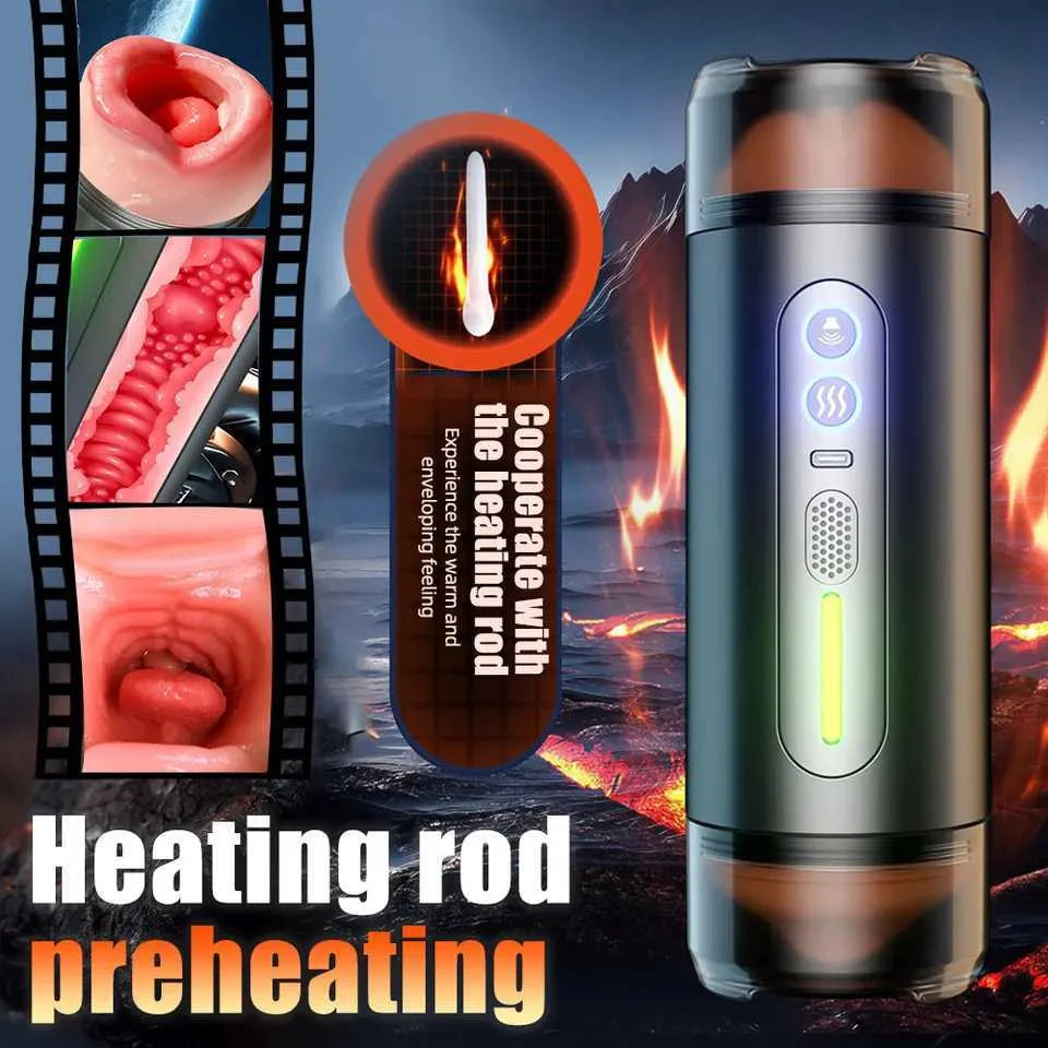 Automatic Male Masturbator Cup Adult Erotic Toys Pocket Pussy Intelligent Voice Blowjob Vaginal Penetration Sex Toys for Men