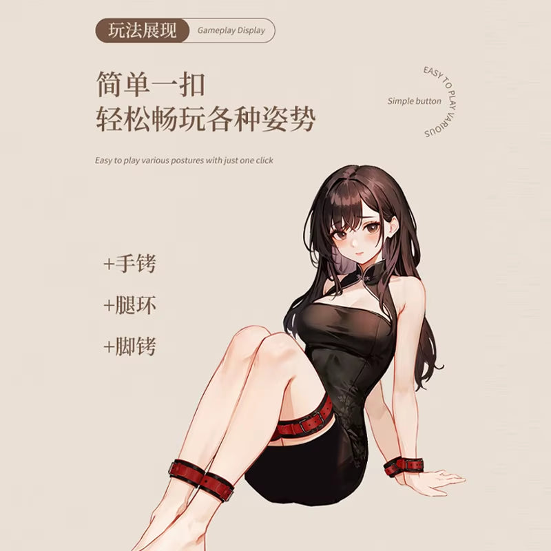 SM Props Sex Self Binding Tools Binding Supplies Couple Shared Bed Adult Female Fun Help Love Leg Divider Sex Toys Self Bondage