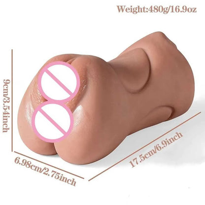 Sex Toys 3 in 1 Sex Toys Masturbation for Men Deep Throat Artificial Real Pussy Oral Male Masturbatorblowjob Realistic Rubber Vagina 18 W251020