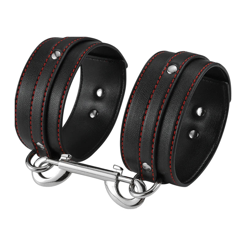 Erotic Tied Bondage Kits Sex Slave Restraint Set Ankle Cuffs Handcuff Collar Gag Whip Blindfold Adult Sex Toys for Women