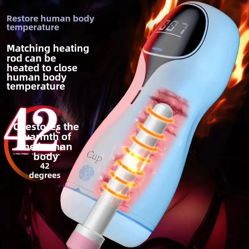 2026 New Automatic Male Masturbator Cup Silicone Vibrator Adult Endurance Exercise Vibration Blowjob Men Penis Trainer Sex Toys 241118 Free Shipping