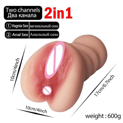 Men Masturbator Real Vagina Pocket Pussy Artificial Vagina Male Masturbation Cup Adult Sex Toys Realistic Vaginal Anal Sexy Toy