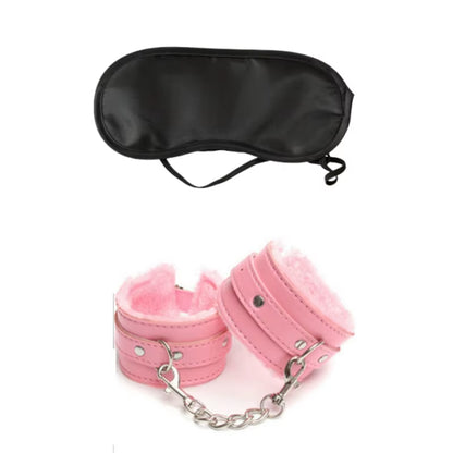 2Pcs PU Leather Sex Handcuffs with Eye Mask Sex Toys for Couples Adult Games Slave Bondage Restraints Erotic Accessories
