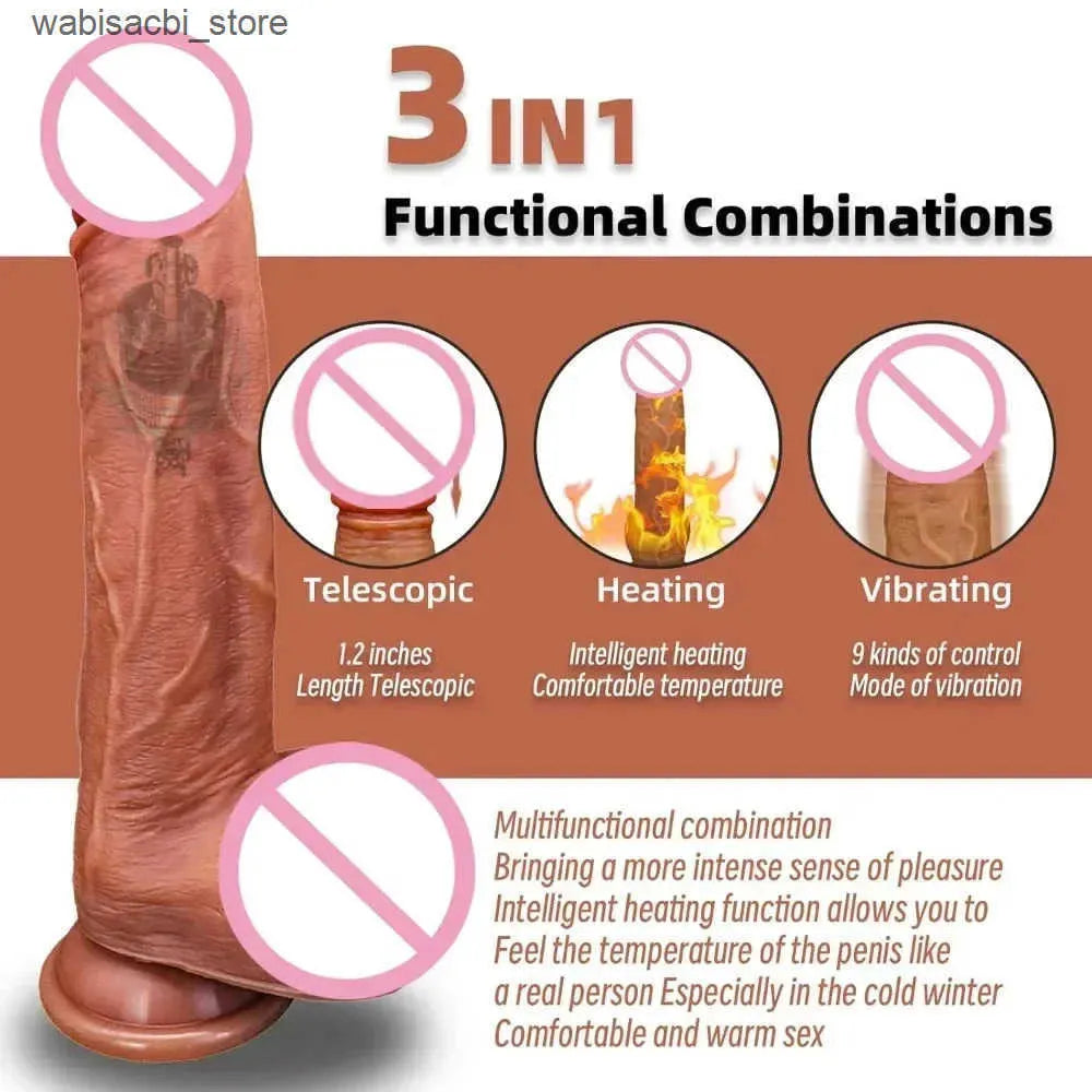 2026 New Realistic Dildo Vibrator Telesic Female APP Remotely Controlled Heating Big Massager Masturbator Adult Adult Toys Women Q250513 Free Shipping