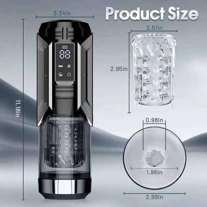 Sugarspicesupp-- Automatic Male Masturbator Pump Sucking Vibrating Thrusting Rotating 100% Waterproof Blowjob Adult Sex Toy Stroker for Men 666 666