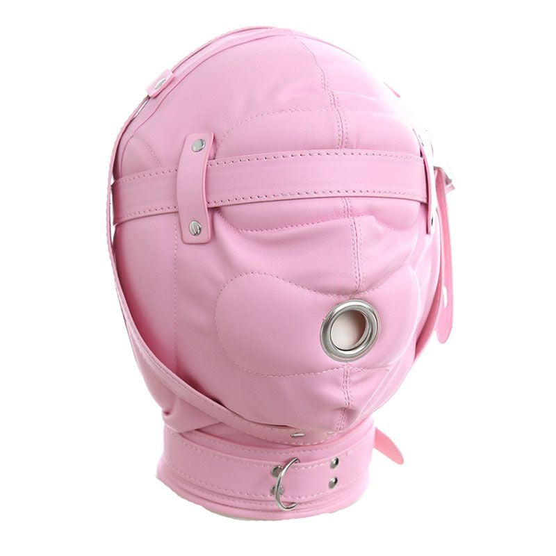 2026 New Latex Leather Headgear Mask Hood Blindfold Role Play Erotic Costumes Full Cover Bondage Head Harness Sex Toys Free Shipping