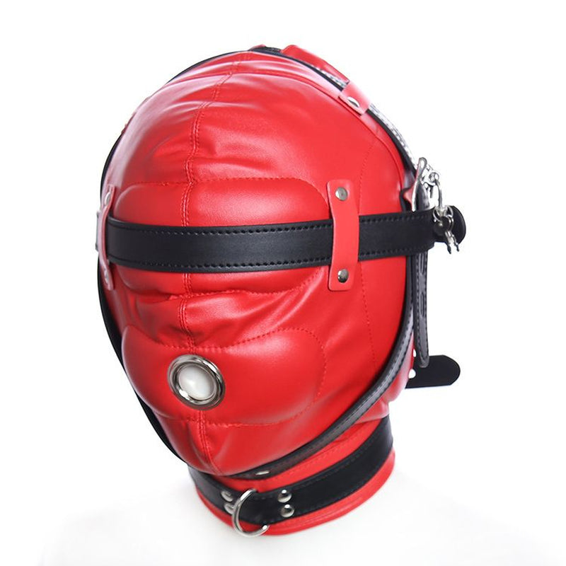 2026 New Latex Leather Headgear Mask Hood Blindfold Role Play Erotic Costumes Full Cover Bondage Head Harness Sex Toys Free Shipping