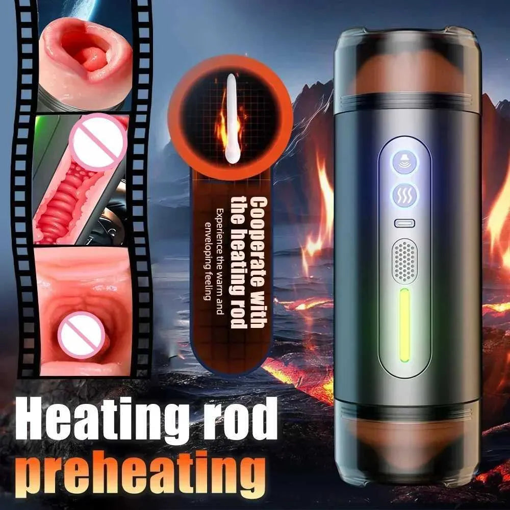 Male Masturbator Toys Automatic Sucking Masturbation Cup for Men Deep Throat Oral Vagina Suction Blowjob Vibrating Sex Machine